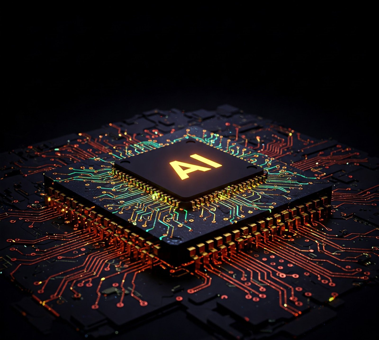 Illuminated AI chip and semiconductor